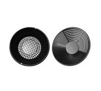 Ronyme Kit per la Ricerca dell'oro da 2 Pezzi, setaccio da 14 Pollici, 3 Righe, classificatore, Strumenti per l'estrazione mineraria e la, Setaccio Nero