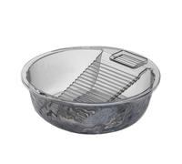 Ronyme Lavatoio con Rilievo Lavabo con Tavola Lavaggio Catino per Bucato Vasca per Colli E Polsini Attrito Potenziato Facilita il Risciacquo Adatto a Casa, Grigio Trasparente, Piccolo