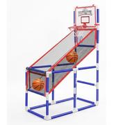Ronyme Macchina Canestro Giocattolo Bambini Gioco Basket con Canestro Tabellone Rampa di Ritorno E Restituzione Palla Automatica 4 Palloni E Pompa Adatta per Casa Giardino Compleanni