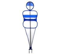 Ronyme Manichino da Calcio per Allenamento Dummy per Tiri Muro per Punizioni Guida per Appoggi E Passaggi Ancoraggio al Terreno con Picchetto Ferro, White Blue