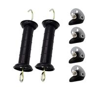 Ronyme Maniglia per cancello Elettrico da 2 Pezzi con Barra di Presa isolata a Molla per Recinzione per Allevamento Animali