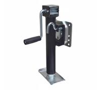 Ronyme Martinetto per Rimorchio Supporto Cavalletto Gamba Base Stabilizzatrice Staffa Laterale Manovella Manuale Acciaio Zincato Portata 900kg Uso Affidabile, 10 Pollici