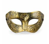 Ronyme Maschera Uomo Maschera Mascherina Copricapo Mezza Maschera Stile Guerriero Romano E Testa di Lupo Finitura Vintage in