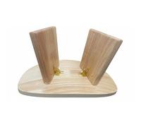 Ronyme Meditazione in Legno Compatto con Design Ergonomico Seduta Curva Supporto Posturale E Gambe Facilmente Rimovibili Adatta per Sedute Viaggio, Legno Naturale, S Con Fibbia