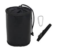 Ronyme Mini secchiello portautensili compatto con moschettone, portaoggetti 10x15 cm per elettricisti, appassionati del fai da te e tecnici, Nero