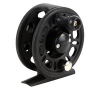 Ronyme Mulinello da Pesca a Mosca Leggero, Regalo per Pescatori, Attrezzatura per la Pesca sul Ghiaccio con Pulsante di sgancio rapido, Freno da 3 kg, Diametro 40mm