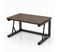 Ronyme Office Desk Riser Supporto Stampante Scrivania Rialzo Mensola Ufficio Organizer Due Ripiani per Dispositivi E Documenti Pannelli Lisci Adatto per, Standard 48 30 27, Noce Nero