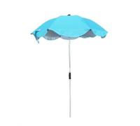 Ronyme Ombrellone da Esterno Tettuccio Parasole Parasol Copertura con Asta Telescopica Dritta Altezza Regolabile E Puntale per Sabbia Adatto per Aiuole Orto Balcone Campeggio Pesca, Blu Lago, 65 Cm