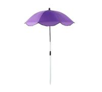 Ronyme Ombrellone da Esterno Tettuccio Parasole Parasol Copertura con Asta Telescopica Dritta Altezza Regolabile E Puntale per Sabbia Adatto per Aiuole Orto Balcone Campeggio Pesca, Viola, 65 Cm