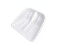 Ronyme Pala in Materiale Composito Pala Badile Cucchiaione Multiuso per Granaglie Foglie E Materiali Sciolti con Controllo Migliorato Del Carico Adatta a, Bianco, Grande 44x40 CM