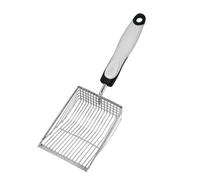 Ronyme Paletta per Sabbia da Spiaggia, per Raccogliere Creature, Portatile, Robusta, Veloce, Leggera, per la Raccolta di Conchiglie, Paletta per lettiera per, Nero Bianco, S