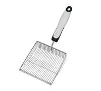 Ronyme Paletta per Sabbia da Spiaggia, per Raccogliere Creature, Portatile, Robusta, Veloce, Leggera, per la Raccolta di Conchiglie, Paletta per lettiera per, Nero Bianco, L