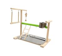 Ronyme Parrot Play Stand Realizzato in Legno per Posatoio Uccelli con Strutture da Scalata Piattaforme Giochi per Pappagalli Adatto a Volatili di Piccola