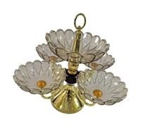 Ronyme Piatto Da Portata Girevole Vassoio per Snack Piatto Diviso per Organizzatore per Caramelle Funzionale a Fiore per Condivisione Adatto per Decora, Oro, 5 Vassoio con Anello