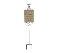 Ronyme Picchetto Decorativo con | Finitura Stile Antico, Resistente Intemperie, Cartello da Giardino con picchetto, per Aiuola, Giallo