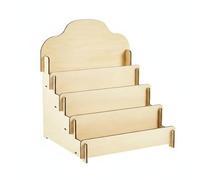 Ronyme Porta Biglietti in Legno Portacarte Espositore Supporto Organizer Rack Compatto per Scrivania E Piano Lavoro Adatto per Ufficio Bancone Negozio Casa, Piccolo, Modello A