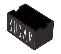 Ronyme Porta bustine di Zucchero, Dispenser Rustico per bustine di Zucchero, espositore per Bar del caffè, 20 per Ufficio, Hotel, Tavolo, Nero