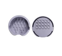 Ronyme Porta spugna per lavare i piatti, vassoio in silicone con inclinazione in avanti, organizer per lavandino, bagno e ristorante, Grigio