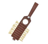 Ronyme Porta Tee da Golf Custodia Protettiva Organizzatore da Cintura E Supporto per Accessori in Pelle PU per Sette Tee Adatto per Uomini E Donne Golfisti, Marrone