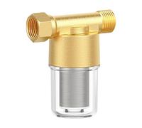 Ronyme Prefiltro per Acqua in Ottone Filtro Idraulico Universale da 1/2" NPT Alloggiamento Trasparente Robusto Accessori Maglia in Acciaio