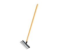 Ronyme Rastrello per Giardino in Legno per Livellare Il Terreno Agricolo, 8 Denti 26x12x10cm