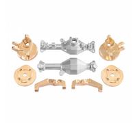Ronyme Ricambi Auto Giocattolo Bambini Upgrade Ponte Anteriore Cambio Giunti Sterzo Porta Mozzo con Peso in Ottone per H12Y Adatti Ripide Trail Modellisti Manutenzione Quotidiana, Silver