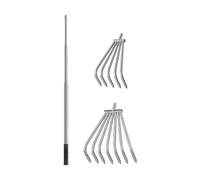 Ronyme Robusto Rastrello da Giardino dal Design Versatile Ed Ergonomico, Realizzato in Acciaio Inossidabile, Ideale per Rastrellare in profondità Foglie E al, 5 e 7 Denti