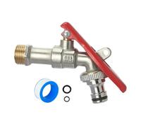 Ronyme Rubinetto per Acqua Esterno bloccabile, in Ottone, Facile da installare, Robusto Rubinetto da Giardino in Metallo per Esterni, Ricambio per Lavatrice, Attacco Rapido 20mm