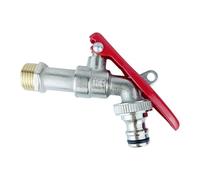 Ronyme Rubinetto per Acqua Esterno bloccabile, in Ottone, Facile da installare, Robusto Rubinetto da Giardino in Metallo per Esterni, Ricambio per Lavatrice, Attacco Rapido 25mm