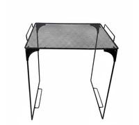 Ronyme Scaffale Pieghevole Organizer Ripiano Espositore Mensola in Ferro a Rete Impilabile Facile da Spostare tra Ambienti per Domestico Scaffale Scuola Banco Vendita Vetrina Negozio, Nero