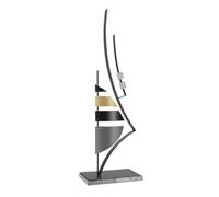 Ronyme Scultura Veliero Metallico Ornamentale con Struttura Traforata E Linee Moderne per Arredamento Contemporaneo Adatta a Libreria Credenza Scrivania, Navigazione Fluida