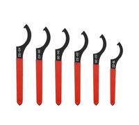 Ronyme Set da 6 Chiavi a Gancio Curve con Testa Temprata E Manico Ergonomico Rosso per Regolazione Attrezzature E Smontaggio Bulloni Adatto Lavori Industriali E Riparazione Macchine