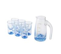 Ronyme Set Liquore in Cristallo Graduato con Bicchierini Elegante Bicchierini da Liquore per Appassionati di Liquori, Ospiti, Degustazione, Tavola, Senza Rack
