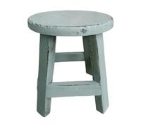 Ronyme Sgabello in Legno, portavasi, scaffale per Fiori, portavasi Rotondo, Piccolo portavaso, Blu