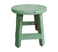 Ronyme Sgabello in Legno, portavasi, scaffale per Fiori, portavasi Rotondo, Piccolo portavaso, Verde