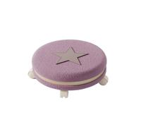 Ronyme Sgabello per Bambini Sedia con Ruote Sedia Girevole con Schienale Pouf Imbottito Rivestito in Bouclé Seduta Tonda con Mobilità a 360 Gradi Adatto per, style to 5
