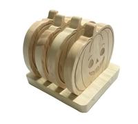 Ronyme Sottobicchiere a Forma di Zucca | Isolamento Termico per Tavoli, perficie Laccata Antiscivolo, Sottotazza in Legno con Incisione, Halloween