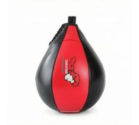 Ronyme Speed Pera Palla da Allenamento Sacco Rapidità Pera Pugilato con Cuciture Rinforzate E Laccio Superiore per Sospensione Stabile Veloce per, Nero E Rosso, Style to 3