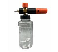 Ronyme Spruzzatore Lavaggio Auto Lancia Schiuma Pistola Detergente Getto Variabile Contenitore 1L Corpo in Alluminio E Plastica Compatibile con La Maggior, Arancio+Giallo