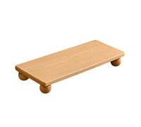 Ronyme Supporto da Scrivania Rialzo Schermo Pc Base Laptop Mensola Tastiera Legno Massello Nera Design Salvaspazio con Piedini Altezza Ergonomica per Collo, Faggio, 60 20 5