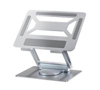 Ronyme Supporto Laptop con Docking Integrata Supporto Notebook Riser Scrivania Base Aperta per Raffreddamento Gestione Porte Usb 3.0 Adatto per Ufficio, Argento
