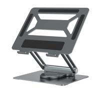 Ronyme Supporto Laptop con Docking Integrata Supporto Notebook Riser Scrivania Base Aperta per Raffreddamento Gestione Porte Usb 3.0 Adatto per Ufficio, Grigio Scuro