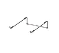 Ronyme Supporto Laptop Pieghevole Portatile Rialzo Notebook Regolabile in Lega di Alluminio con Telaio Aperto per Raffreddamento E Riduzione Affaticamento Adatto a Ufficio Viaggio Casa, Argento
