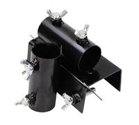 Ronyme Supporto per ombrellone da Patio, Regolabile, Robusto Supporto per ombrellone in Metallo, Clip per Barca, Balcone, Cortile, tribuna, Doppi Buchi Neri