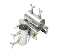 Ronyme Supporto per ombrellone da Patio, Regolabile, Robusto Supporto per ombrellone in Metallo, Clip per Barca, Balcone, Cortile, tribuna, Doppi Fori d'Argento