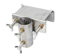 Ronyme Supporto per ombrellone da Patio, Regolabile, Robusto Supporto per ombrellone in Metallo, Clip per Barca, Balcone, Cortile, tribuna, Argento Foro Singolo