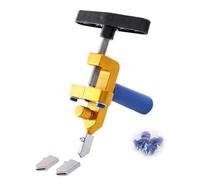 Ronyme Tagliavetro per piastrelle con testine di ricambio, portatile, rapido e semplice, per tagliare e riparare specchi in vetro fai da te, Oro