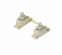 Ronyme Tastiera Meccanica Set Stabilizzatori a Vite PCB Stabilizzatore con Struttura Elastica Filo Dorato 1.6mm Pad PTFE Compatibile 1.2mm-1.6mm per, Creamy White, Hand Lubed