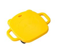Ronyme Tavola da Gioco Sportiva con Maniglie per Bambini, educazione Fisica con rotelle per attività Indoor e Outdoor, Palestra, casa, Cortile, Giallo