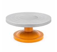 Ronyme Tornio per Ceramica Piattaforma Girevole Tavola Rotante Base Acciaio Superficie con Concentriche Rotazione Fluida Strumento per Scultura Modellazione, 30cm
